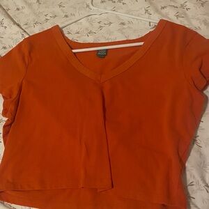 Wild Fable Bright Orange V-Neck Tee